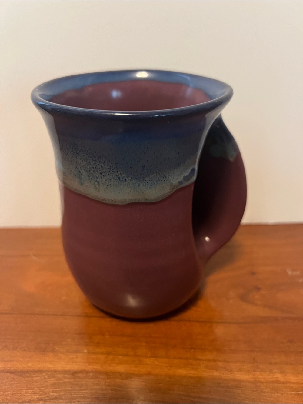 Handcrafted Purple and Blue Ceramic hand Mug - Artisan Drinkware